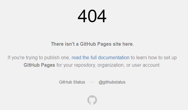 Github Pages Not Found